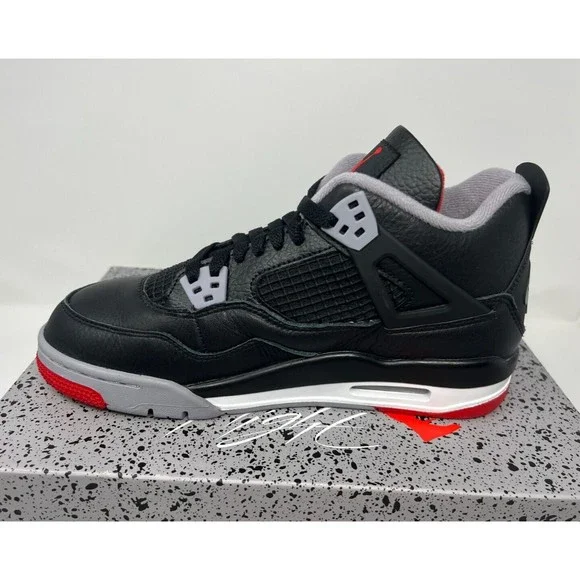 Air Jordan 4 Retro Bred Reimagined (GS) Youth Shoes FQ8213-006 Size 7Y - Picture 5 of 9